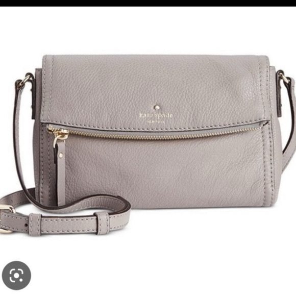 Kate Spade NY Pebbled Leather Convertible Fold Over Shoulder Handbag Purse - Picture 1 of 16